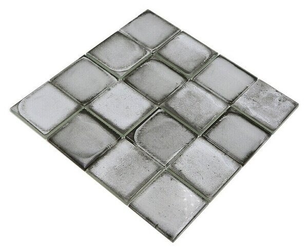Mozaik pločica Quadrat Crystal Cement Style XCM CS02 (29,8 x 29,8 cm, Svijetlosiva, Sjaj)