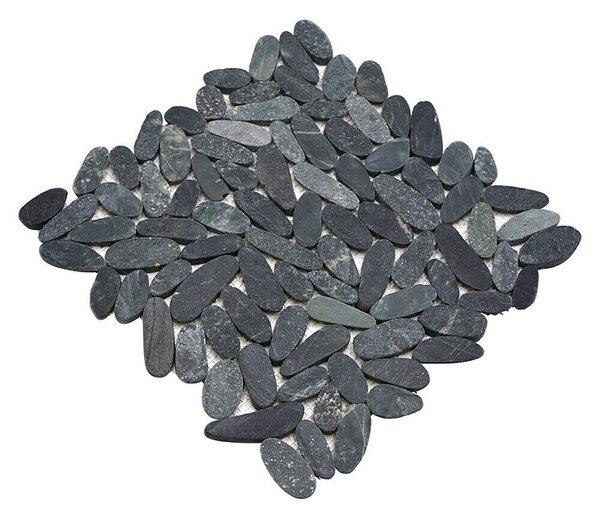 Mozaik pločica Kiesel XKS IN24 (30,5 x 30,5 cm, Crna, Mat)