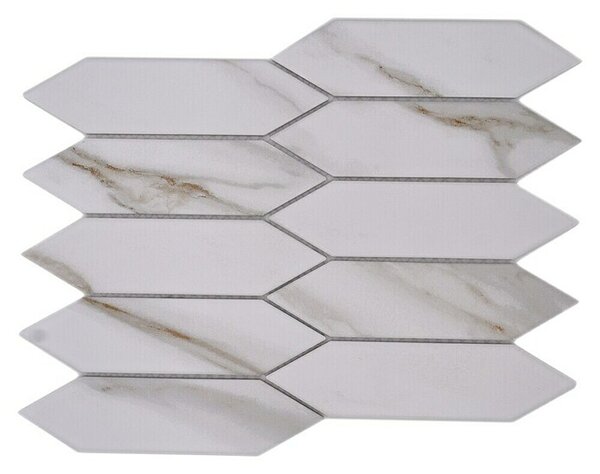 Mozaik pločica Hexagon CIM LHX CT (31,3 x 25,8 cm, Bijela, Mat)