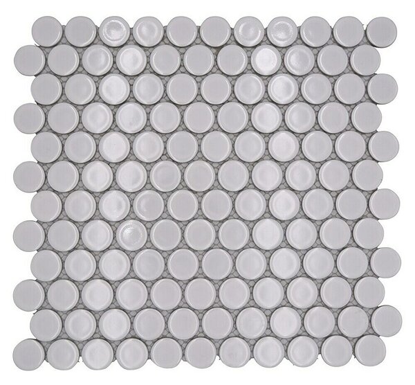 Mozaik pločica Knopf Uni 10G (33 x 31,2 cm, Bijela, Sjaj)