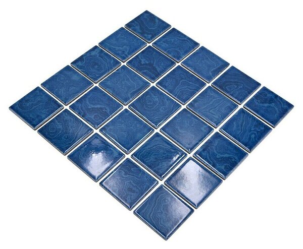 Mozaik pločica Quadrat Uni SD 621N (30,4 x 30,4 cm, Tamnoplava, Sjaj)
