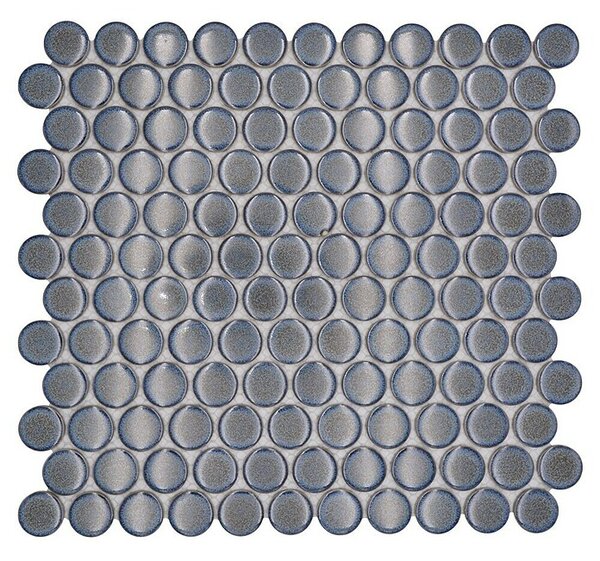 Mozaik pločica Knopf Uni 41G (33 x 31,2 cm, Sivo-plava, Sjaj)