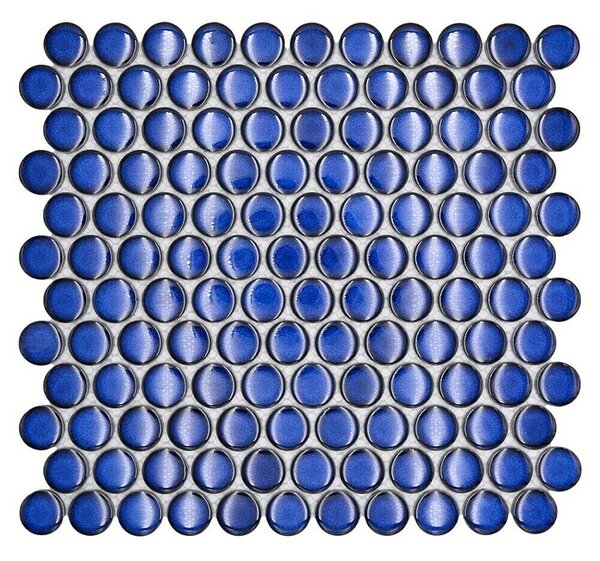 Mozaik pločica Knopf Uni 51G (33 x 31,2 cm, Plava, Sjaj)