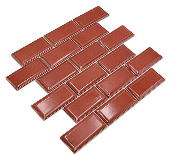 Mozaik pločica Metro Uni CG M11R (29,1 x 29,6 cm, Crvena, Sjaj)