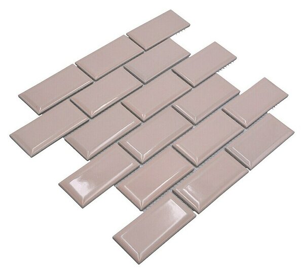 Mozaik pločica Metro Uni CG M19TR (29,1 x 29,6 cm, Svijetloroza, Sjaj)
