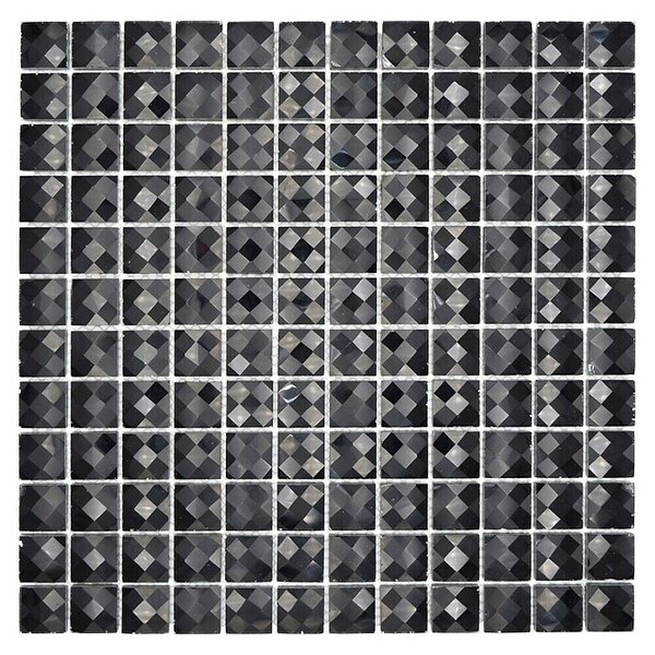 Mozaik pločica Quadrat Crystal Glitzer XCM BL826 (30 x 30 cm, Crna, Sjaj)