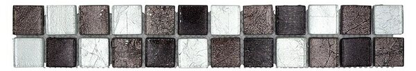 Bordura za pločice Struktur YBO 8BS18 (30 x 4,8 cm, Mix Crna/Siva, Sjaj)