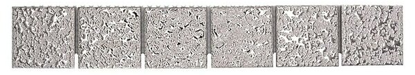 Bordura za pločice Gehämmert YBO SB595 (4,8 x 30,6 cm, Srebrna, Sjaj)