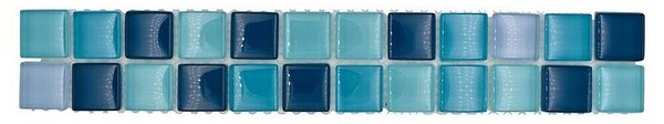Bordura za pločice YBO 8SE95 (4,8 x 30 cm, Mix Plava/Petrol, Sjaj)