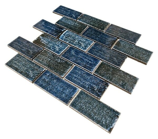 Mozaik pločica Brick CG KAS8 (29,7 x 29,7 cm, Zelena, Sjaj)