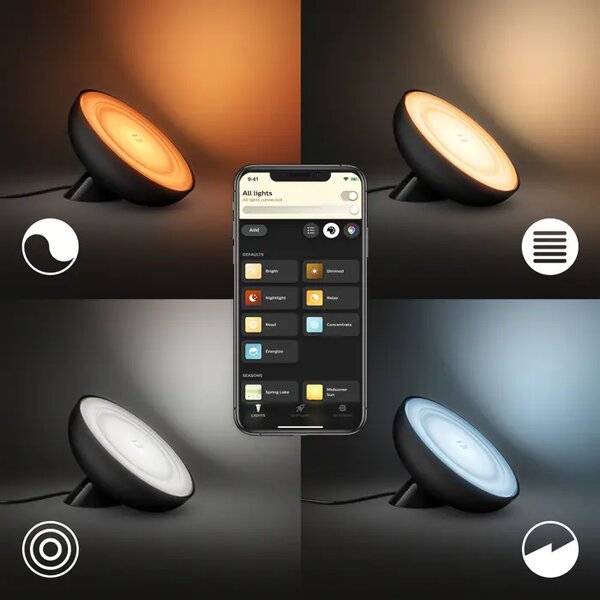 BLOOM PHILIPS HUE prijenosna LED svjetiljka GEN4 crna 8718699771126