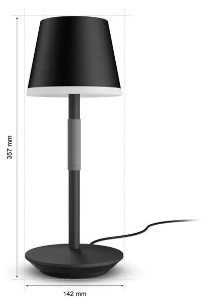 BELLE PHILIPS HUE pametna prijenosna LED svjetiljka LAMP crna 8719514404595