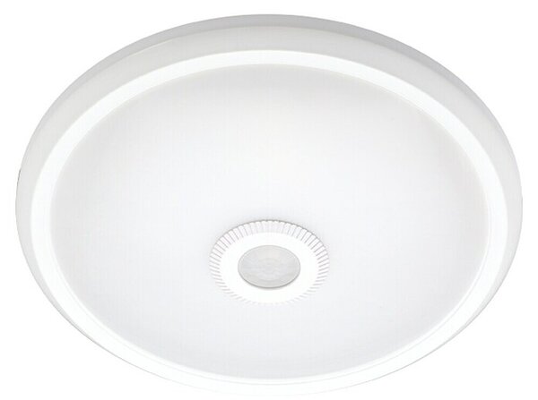 Green Tech LED stropna svjetiljka sa senzorom, okrugla (16 W, Ø x V: 290 x 60 mm, Bijela, Neutralno bijelo)