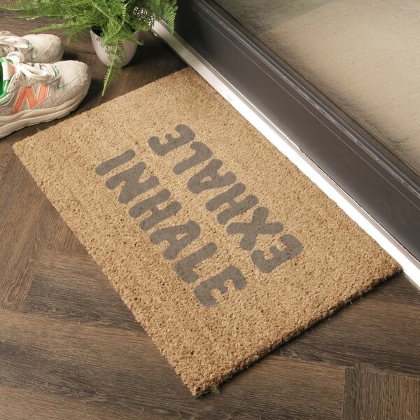 Otirač od kokosovih vlakana 60x90 cm Inhale Exhale – Artsy Doormats