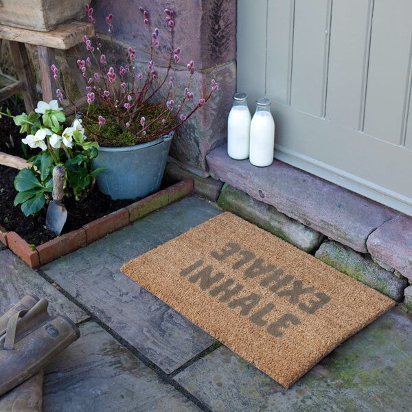 Otirač od kokosovih vlakana 60x90 cm Inhale Exhale – Artsy Doormats