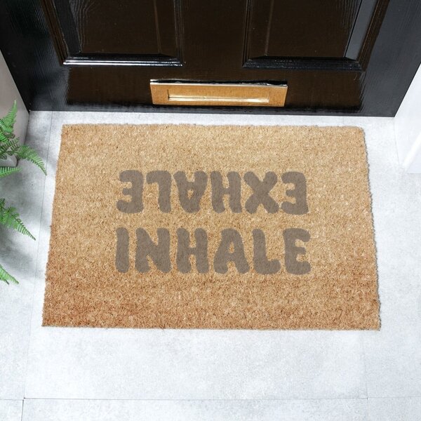 Otirač od kokosovih vlakana 60x90 cm Inhale Exhale – Artsy Doormats