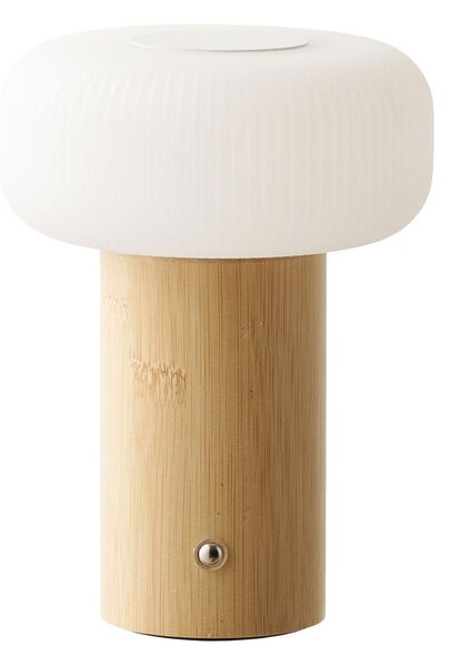 Bijela/u prirodnoj boji od bambusa stolna lampa s plastičnim sjenilom (visina 18 cm) Stafford – House Nordic