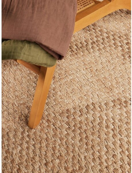 Obostrani/ručno rađen juten tepih u prirodnoj boji 120x170 cm Fjord – Hanse Home