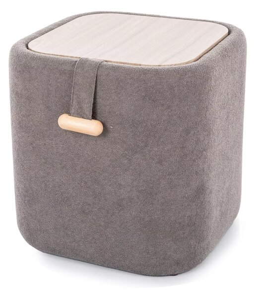 Siva tabure NAP s prostorom za pohranu 37x37 cm