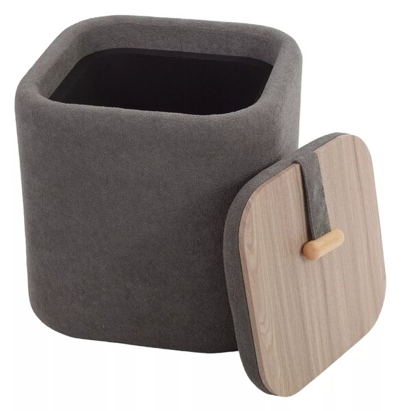 Siva tabure NAP s prostorom za pohranu 37x37 cm