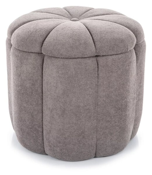Sivi tabure TUP s prostorom za pohranu 45x45 cm