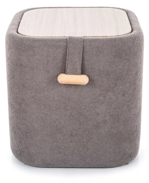 Siva tabure NAP s prostorom za pohranu 37x37 cm