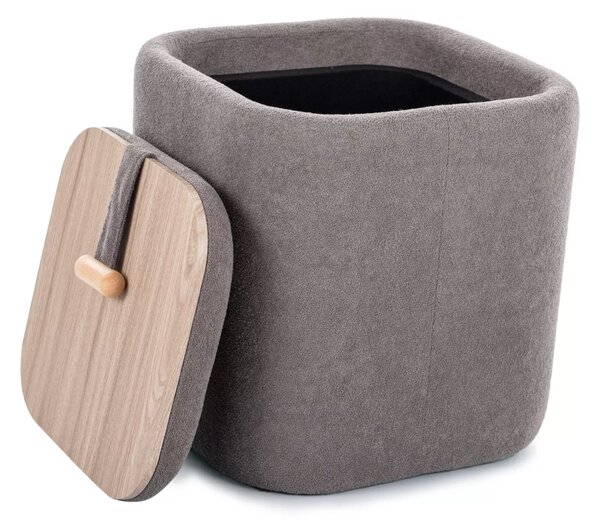 Siva tabure NAP s prostorom za pohranu 37x37 cm