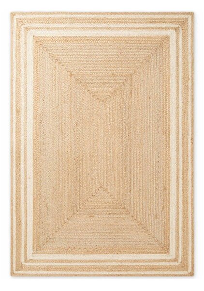 Krem/u prirodnoj boji obostrani/ručno rađen juten tepih 120x170 cm Jutta – Hanse Home