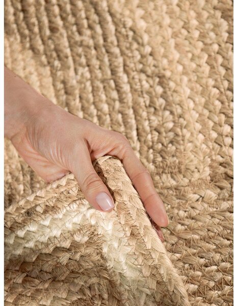 Krem/u prirodnoj boji obostrani/ručno rađen juten tepih 120x170 cm Jutta – Hanse Home