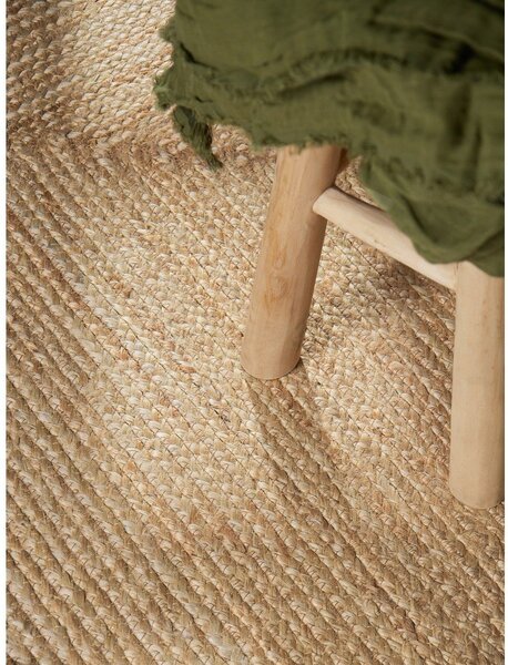 Krem/u prirodnoj boji obostrani/ručno rađen juten tepih 120x170 cm Jutta – Hanse Home