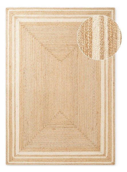 Krem/u prirodnoj boji obostrani/ručno rađen juten tepih 120x170 cm Jutta – Hanse Home