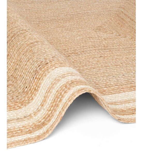 Krem/u prirodnoj boji obostrani/ručno rađen juten tepih 120x170 cm Jutta – Hanse Home