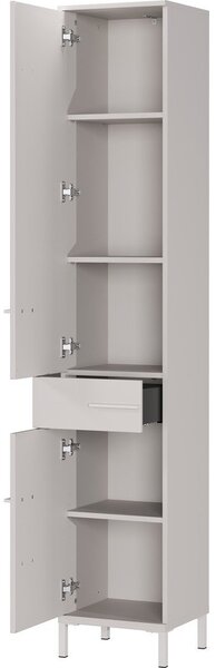 Krem visok/uski kupaonski ormarić u mat dekoru 34x190 cm Laurino – Germania