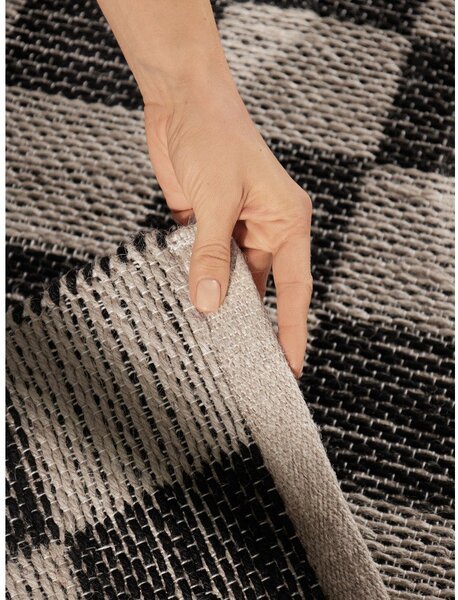 Crna/krem obostrana/ručno rađena staza od mješavine jute 80x200 cm Rex – Hanse Home