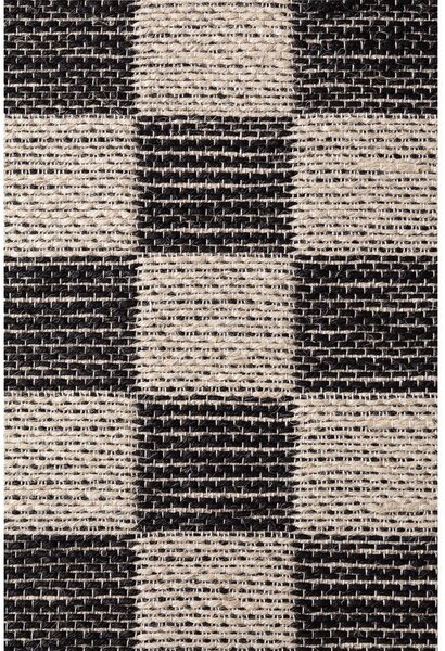 Crna/krem obostrana/ručno rađena staza od mješavine jute 80x200 cm Rex – Hanse Home