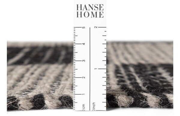 Crna/krem obostrana/ručno rađena staza od mješavine jute 80x200 cm Rex – Hanse Home