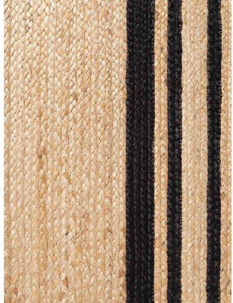 Crni/u prirodnoj boji obostrani/ručno rađen juten tepih 120x170 cm Jutta – Hanse Home