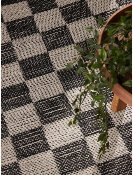 Crni/krem obostrani/ručno rađen tepih od mješavine jute 120x170 cm Rex – Hanse Home