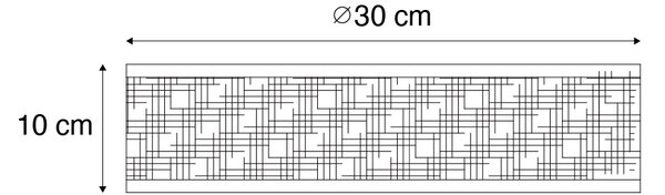 Pametna stropna svjetiljka od ratana 30 cm uklj. Wifi A60 - Tromma