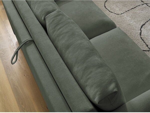 Zelena sofa za spavanje/sklopiva 220 cm Cocoone – Bobochic Paris