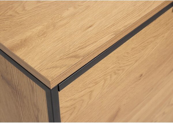Komoda u dekoru hrasta u prirodnoj boji 155x81x45 cm Cesura – Unique Furniture