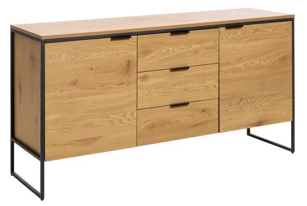 Komoda u dekoru hrasta u prirodnoj boji 155x81x45 cm Cesura – Unique Furniture