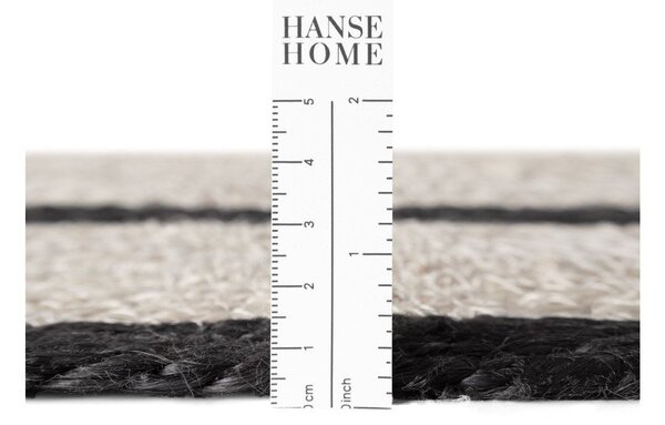 Obostrani/ručno rađen juten okrugao tepih u svijetloj prirodnoj boji ø 150 cm Lina – Hanse Home