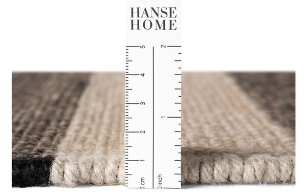 Crni/krem obostrani/ručno rađen juten tepih 120x170 cm Playa – Hanse Home