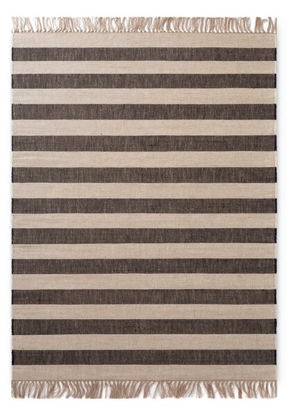 Crni/krem obostrani/ručno rađen juten tepih 120x170 cm Playa – Hanse Home