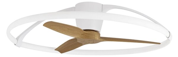 Nepal Smart LED stropni ventilator, bijela/jasen, DC - Mantra Mantra Iluminación, Nepal, prigušiv, Drvo, Dnevna soba, Metal, Moderan