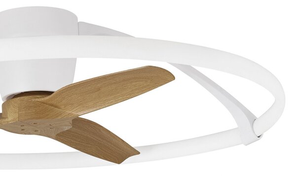 Nepal Smart LED stropni ventilator, bijela/jasen, DC - Mantra Mantra Iluminación, Nepal, prigušiv, Drvo, Dnevna soba, Metal, Moderan