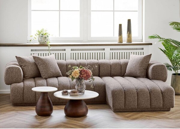 Okrugao pomoćni stol s mramornom pločom ø 40 cm Heide – House Nordic