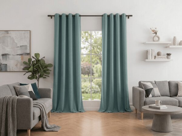 Zatamnjujuća zavjesa DREAM VELVET 140x270 cm, modrozelena Sistem za vješanje: Traka za nabiranje