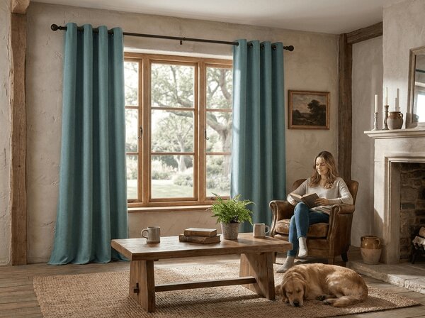 Zatamnjujuća zavjesa DREAM VELVET 140x270 cm, modrozelena Sistem za vješanje: Traka za nabiranje